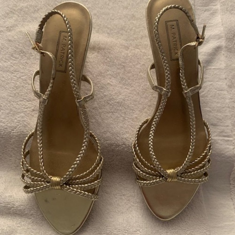 Gold strap sandal